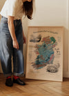 Geological map of Ireland art print