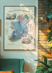 Geological map of Ireland art print