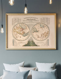 Geographical Diagram of the Earth art print