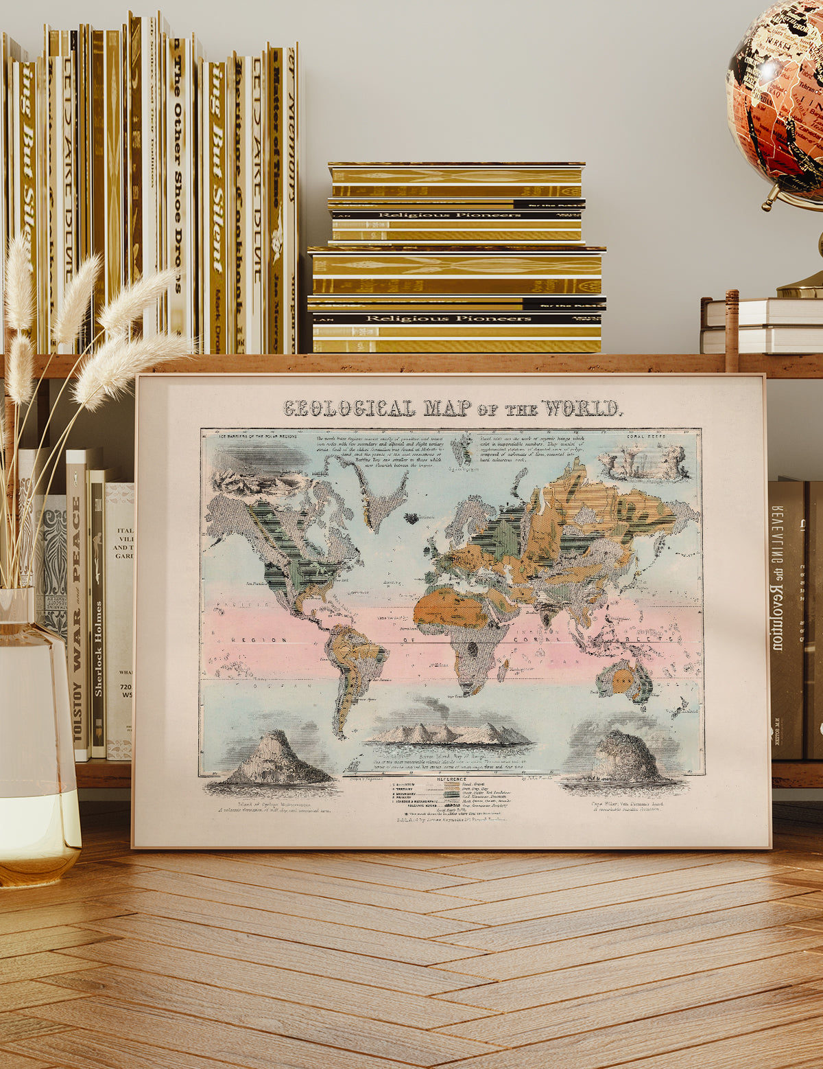 Geological map of the world art print