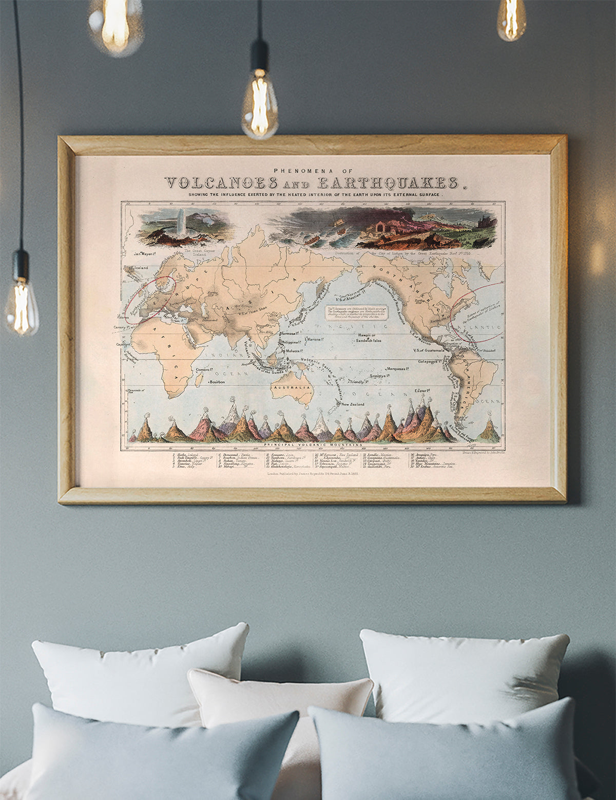 Phenomena of Volcanoes and Earthquakes art print