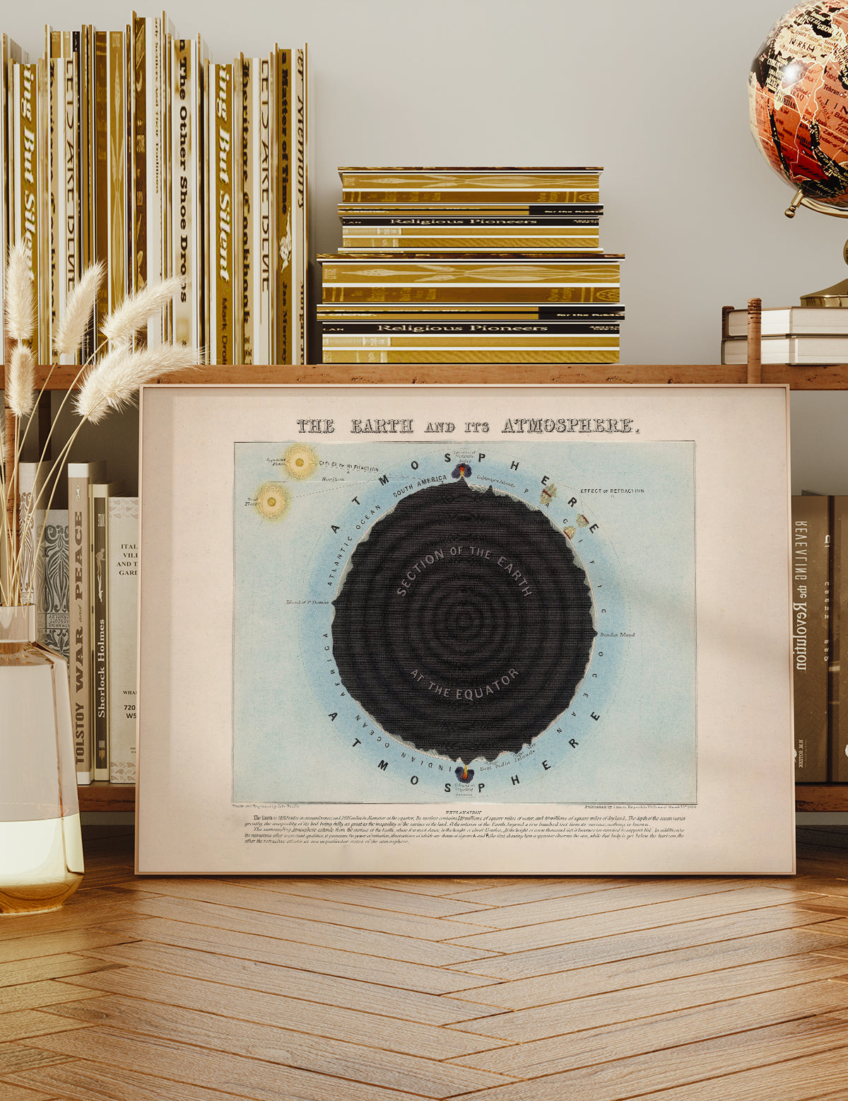 The earth and its atmosphere art print