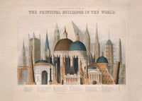 Comparative view of the principal buildings in the world art print