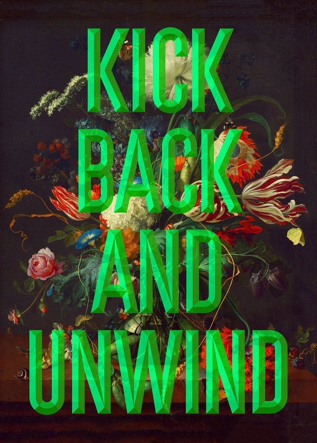 Kick Back Typography Print 21x30cm Matte Clearance Print – InkAndDrop