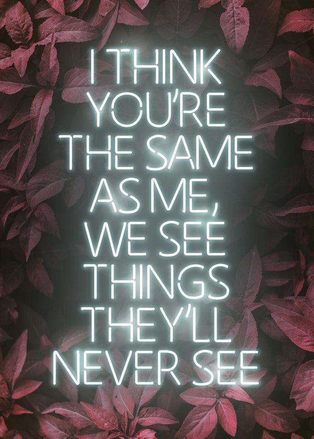 Live Forever Lyrics 40x50cm Matte Clearance Print