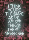 Live Forever Lyrics 40x50cm Matte Clearance Print