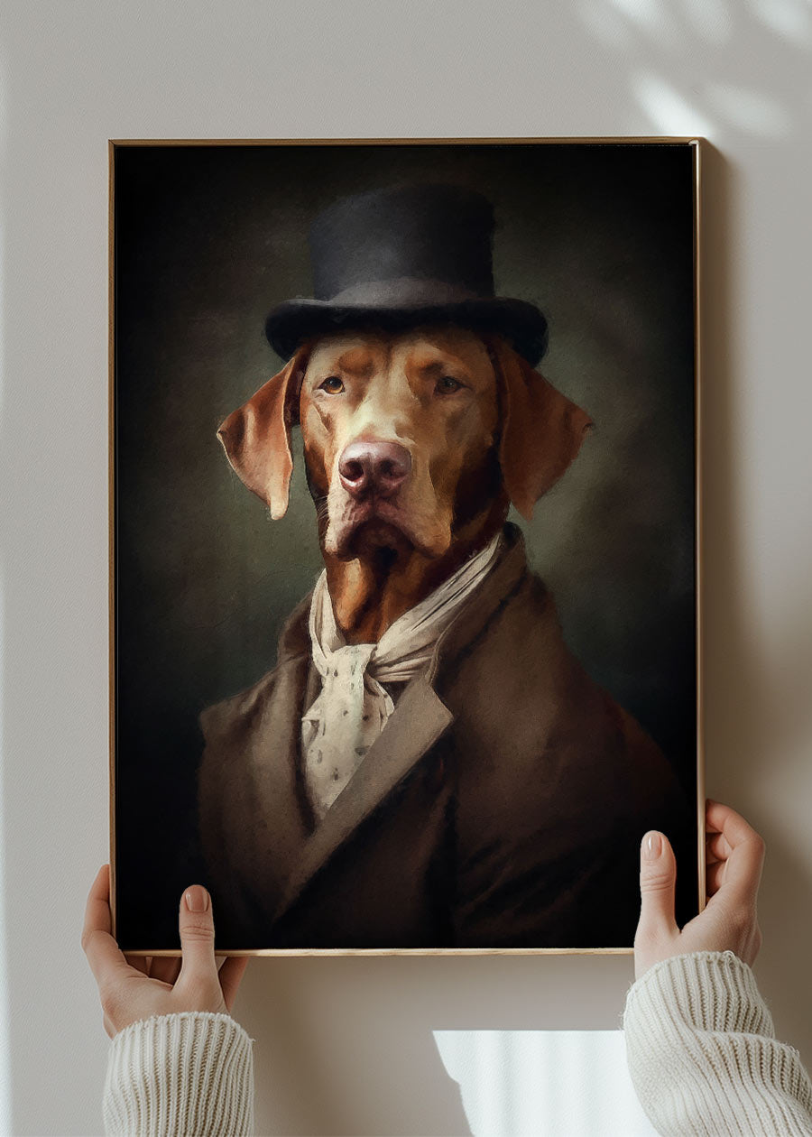 Hungarian Vizsla Dog Portrait Print