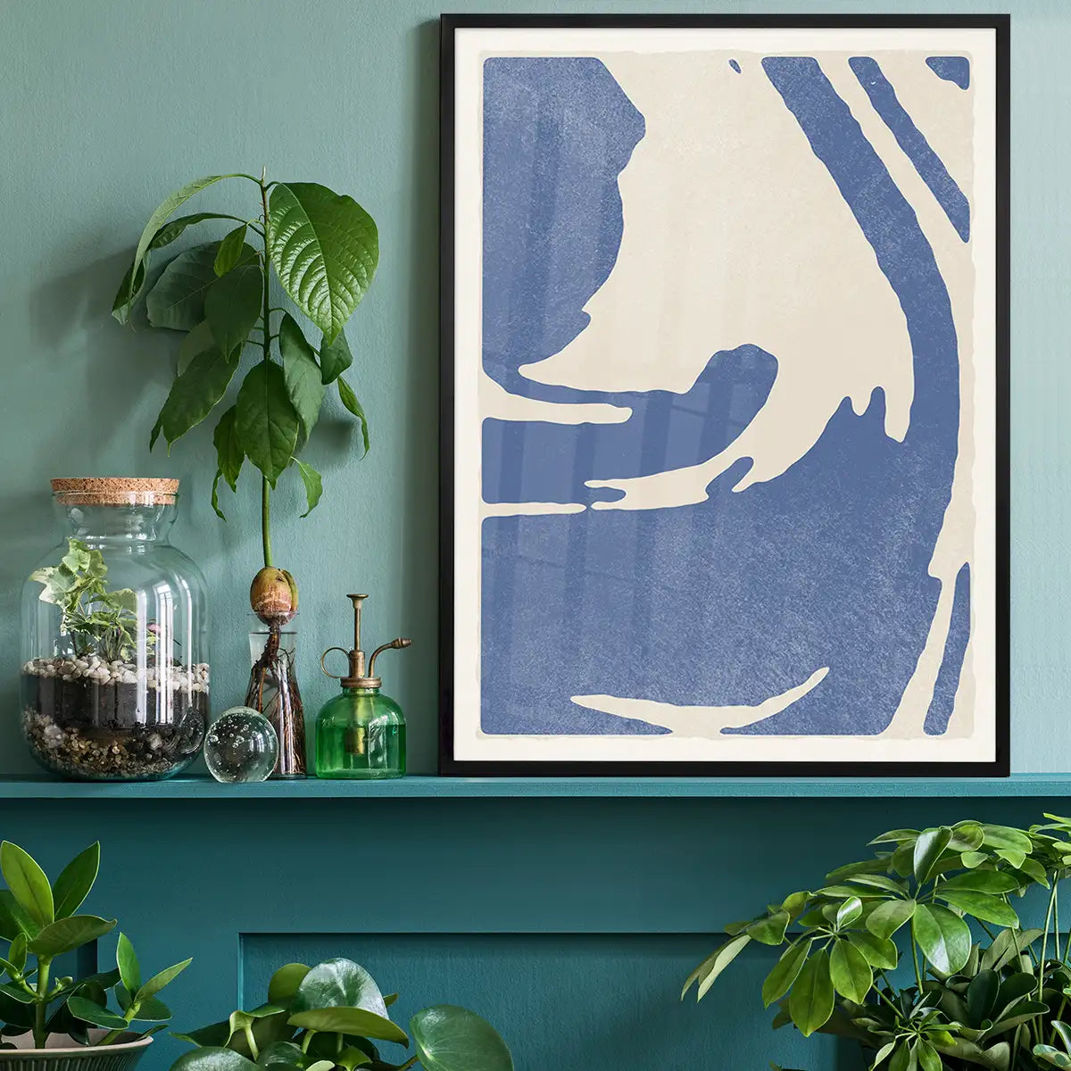 Abstract Swirls Blue 1