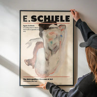 Egon Schiele Crouching Nude Artist Poster