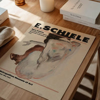 Egon Schiele Crouching Nude Artist Poster
