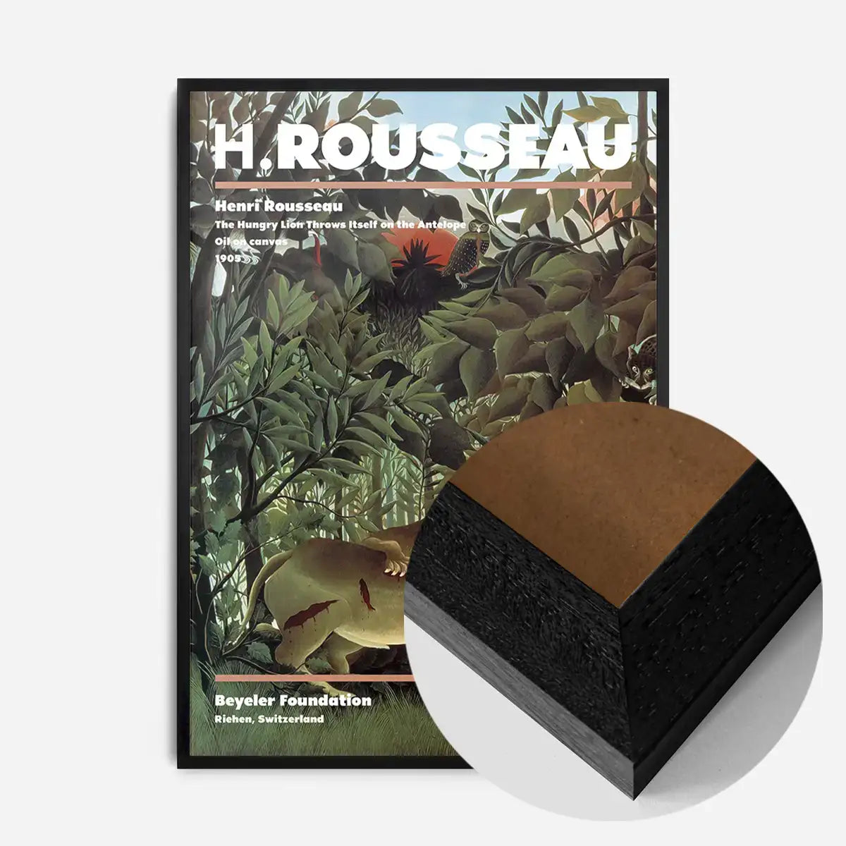 Henri Rousseau Hungry Lion Artist Poster