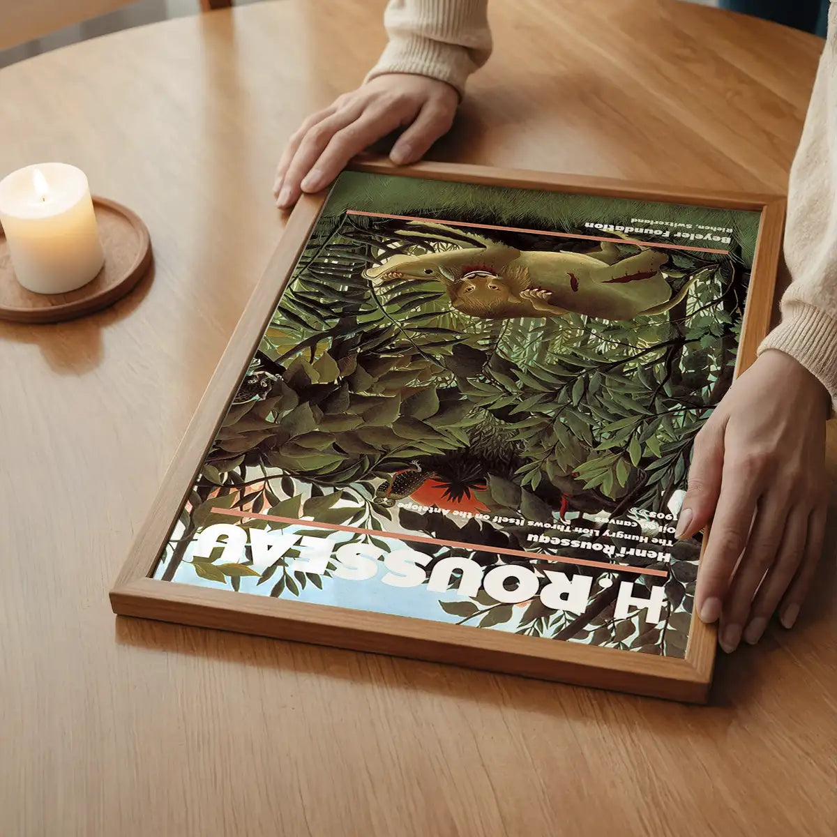 Henri Rousseau Hungry Lion Artist Poster