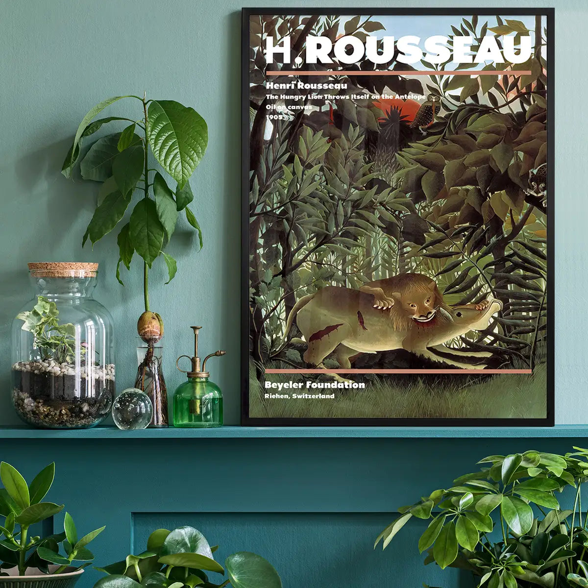 Henri Rousseau Hungry Lion Artist Poster