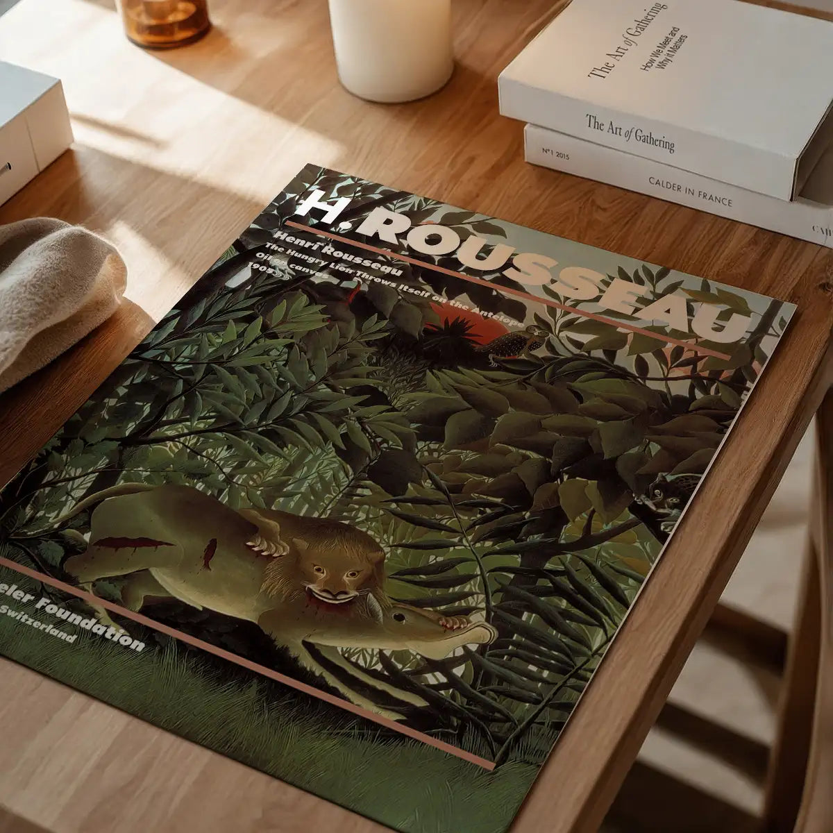 Henri Rousseau Hungry Lion Artist Poster