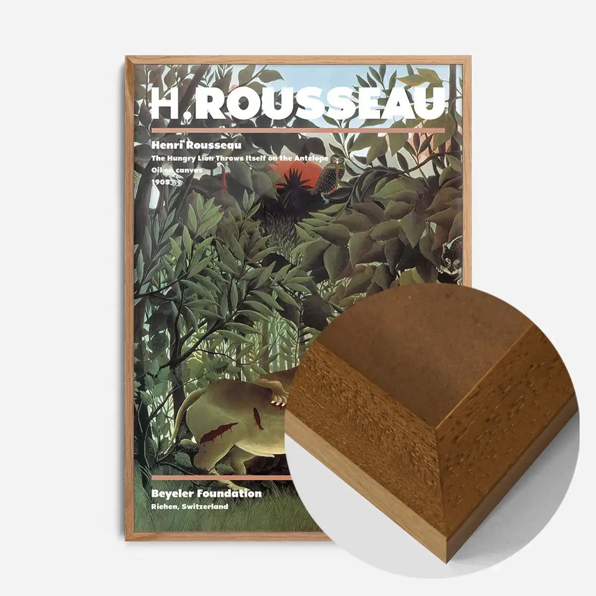 Henri Rousseau Hungry Lion Artist Poster