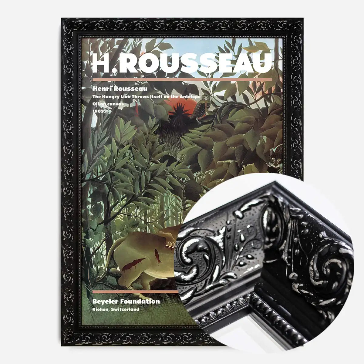 Henri Rousseau Hungry Lion Artist Poster