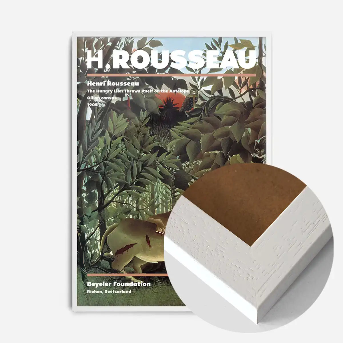 Henri Rousseau Hungry Lion Artist Poster