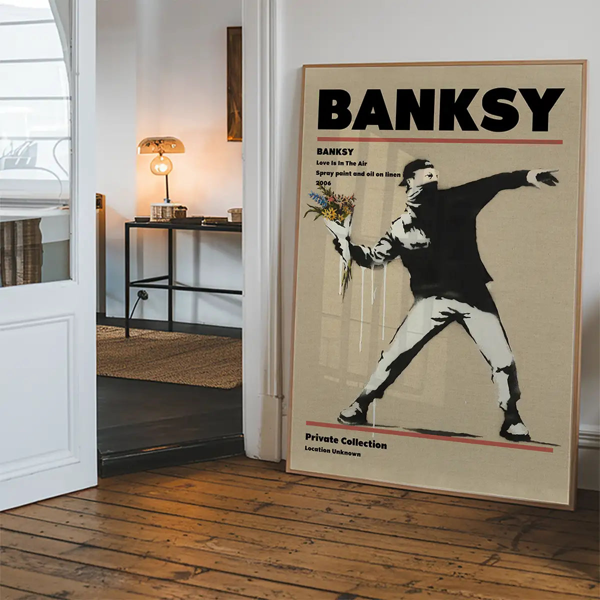 Banksy Love Is In The Air Graffiti Artist Poster