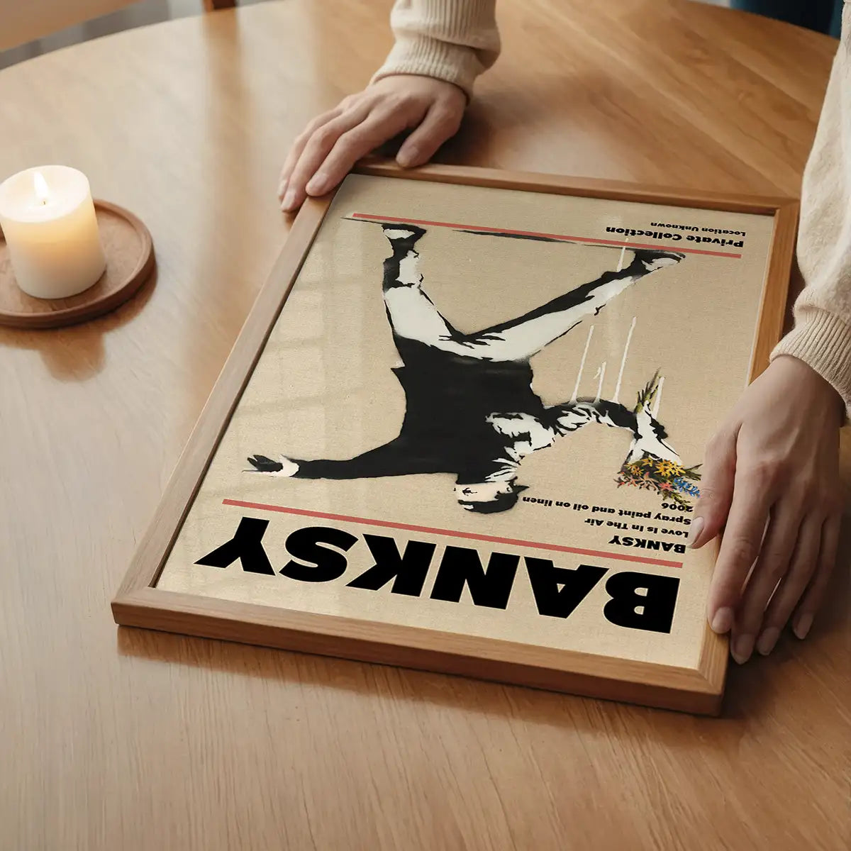 Banksy Love Is In The Air Graffiti Artist Poster