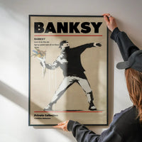 Banksy Love Is In The Air Graffiti Artist Poster