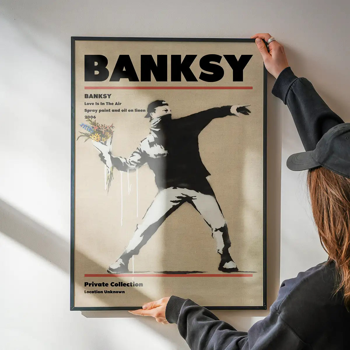 Banksy Love Is In The Air Graffiti Artist Poster