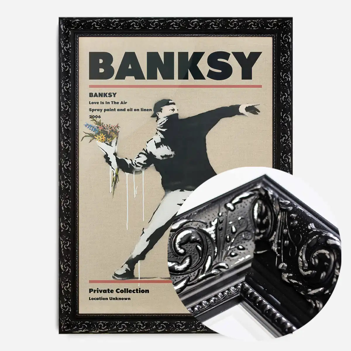 Banksy Love Is In The Air Graffiti Artist Poster