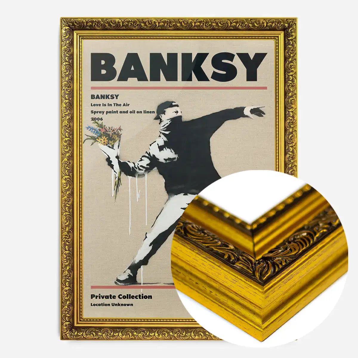 Banksy Love Is In The Air Graffiti Artist Poster