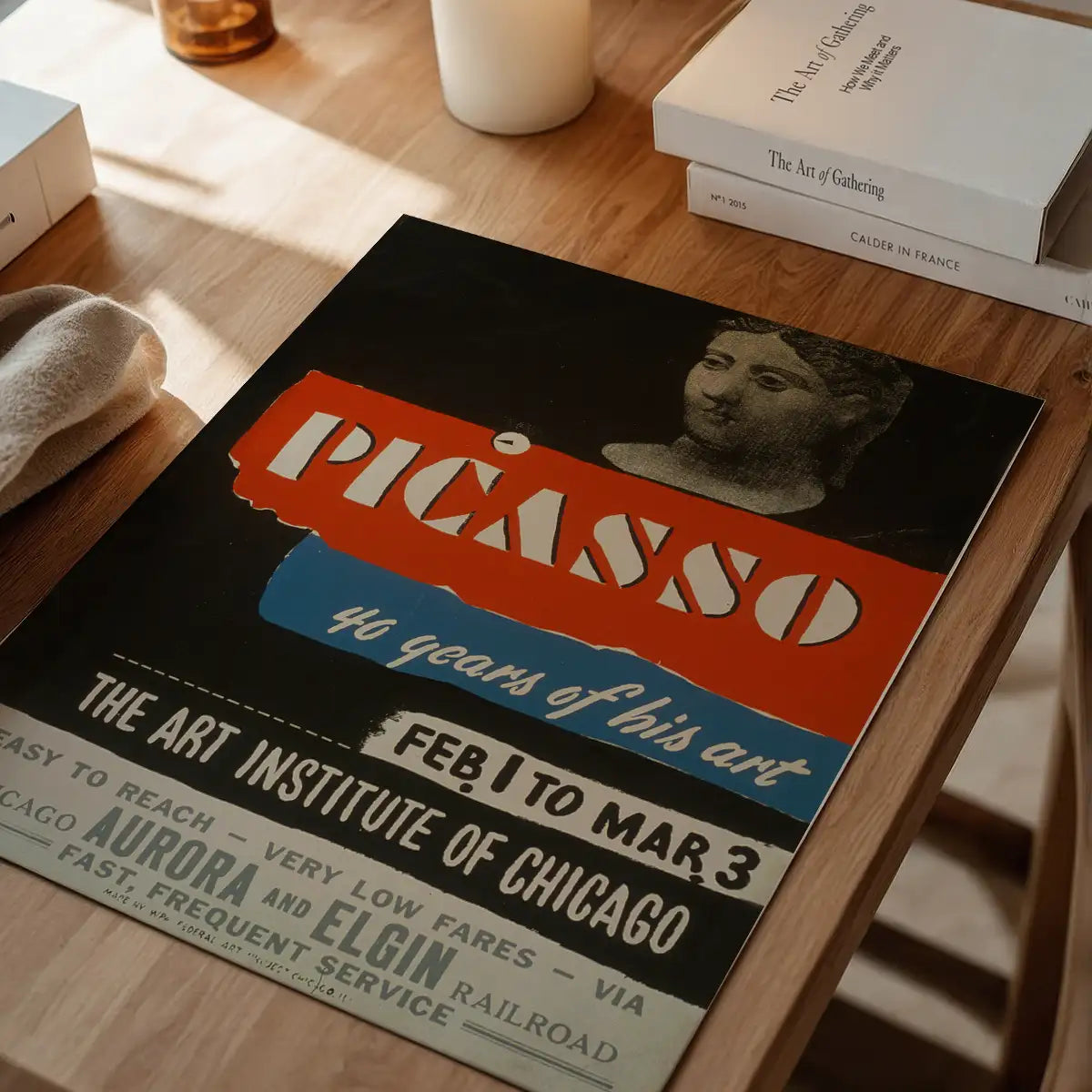 Vintage Pablo Picasso Poster Art Institute Chicago