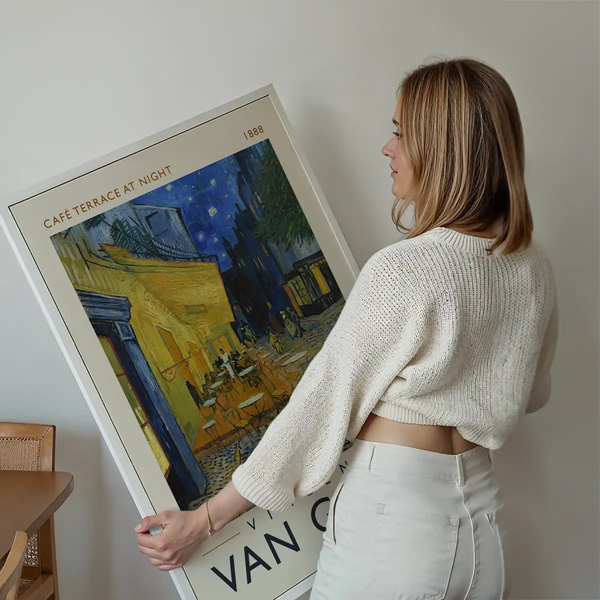 Vincent Van Gogh Cafe Terrace at Night Poster