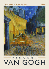 Vincent Van Gogh Cafe Terrace at Night Poster