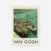 Vincent Van Gogh Quay with men unloading barges poster