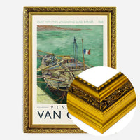 Vincent Van Gogh Quay with men unloading barges poster