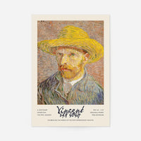Vincent Van Gogh Self Portrait with straw hat poster