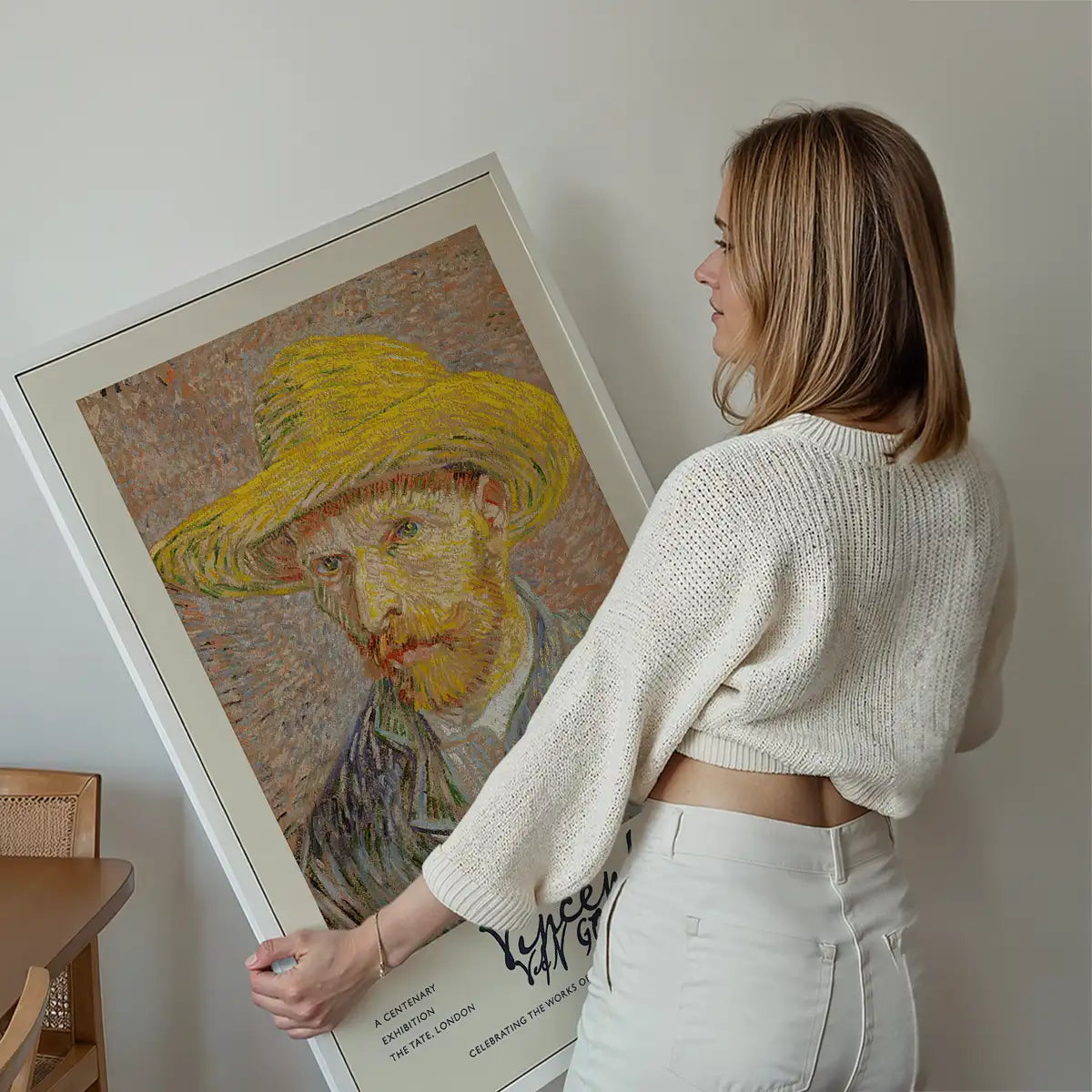 Vincent Van Gogh Self Portrait with straw hat poster