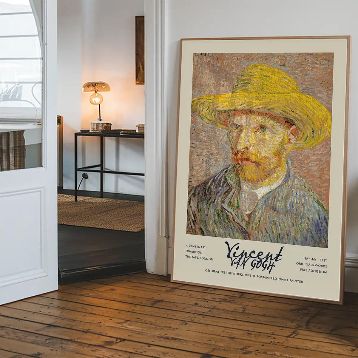 Vincent Van Gogh Self Portrait with straw hat poster