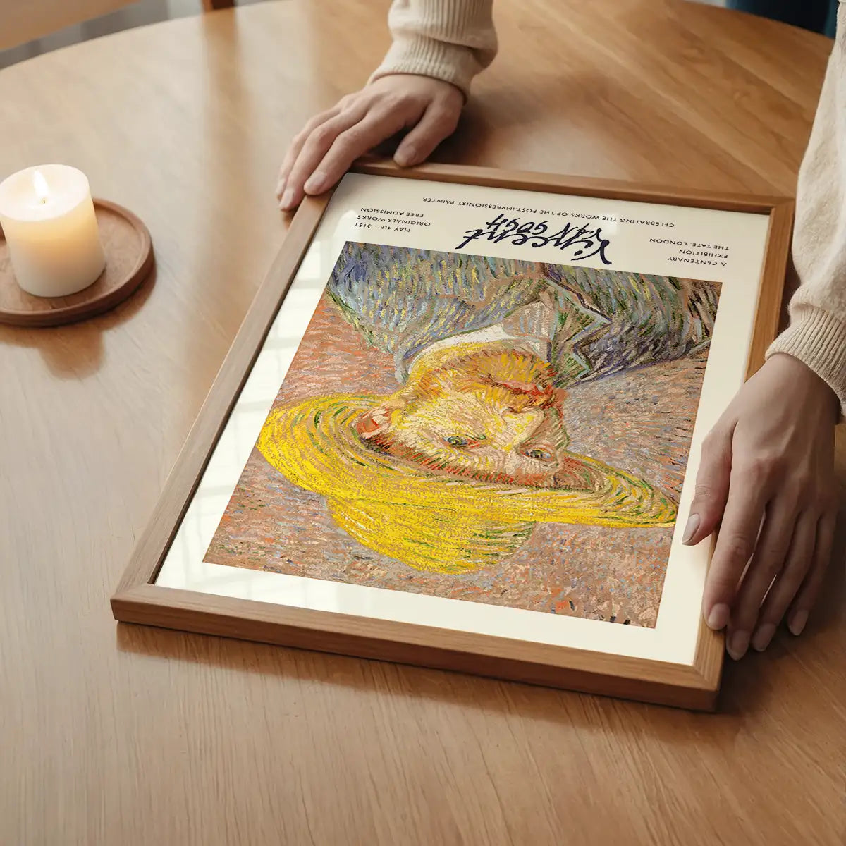 Vincent Van Gogh Self Portrait with straw hat poster