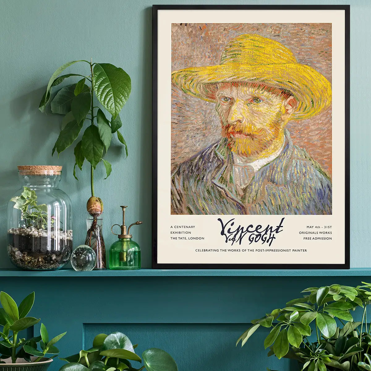 Vincent Van Gogh Self Portrait with straw hat poster