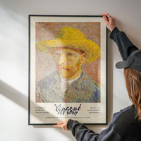 Vincent Van Gogh Self Portrait with straw hat poster