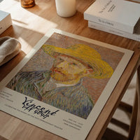 Vincent Van Gogh Self Portrait with straw hat poster