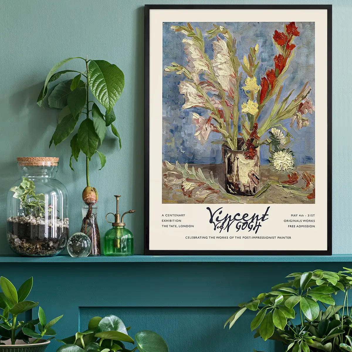 Vincent Van Gogh Vase with Gladioli exhibition poster