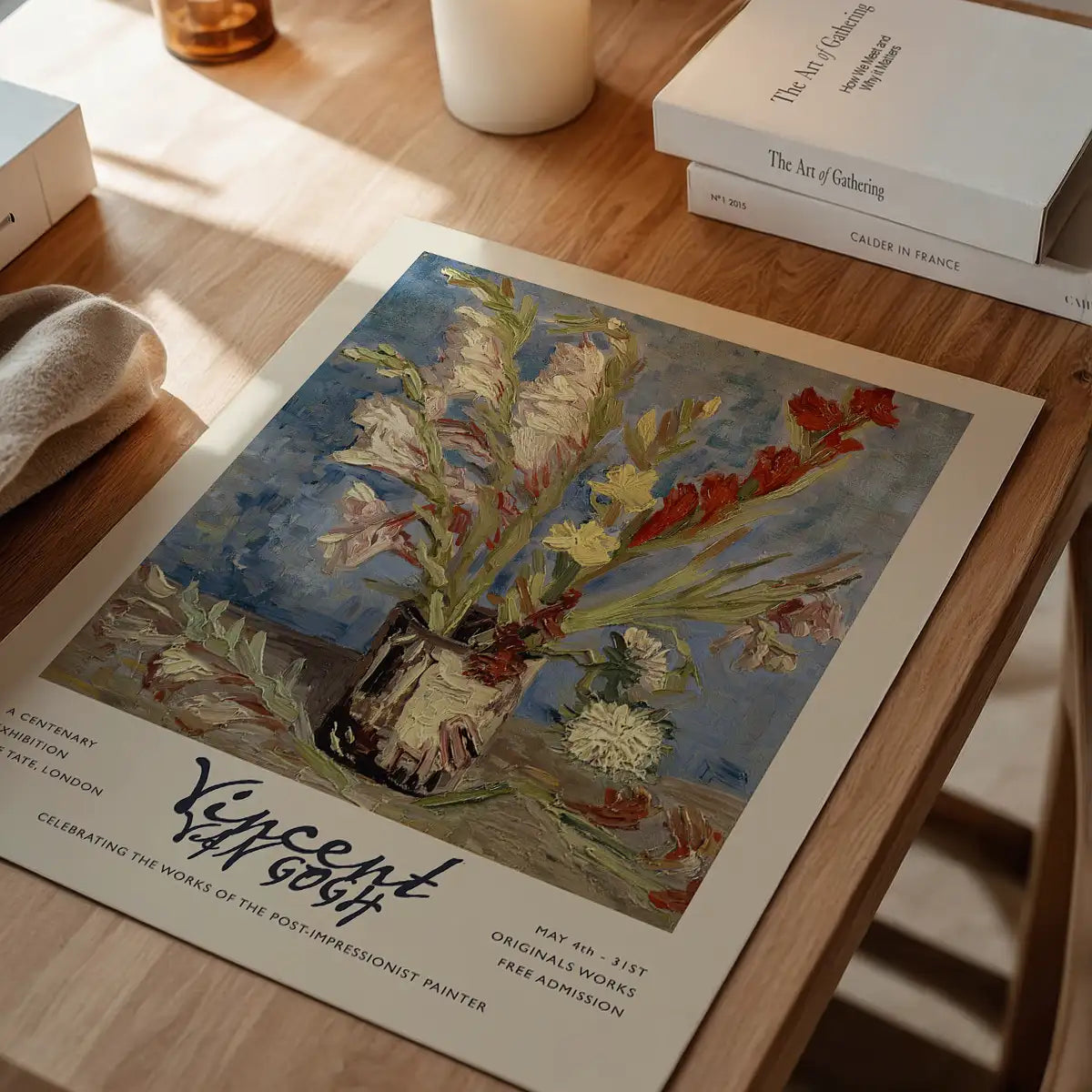 Vincent Van Gogh Vase with Gladioli exhibition poster