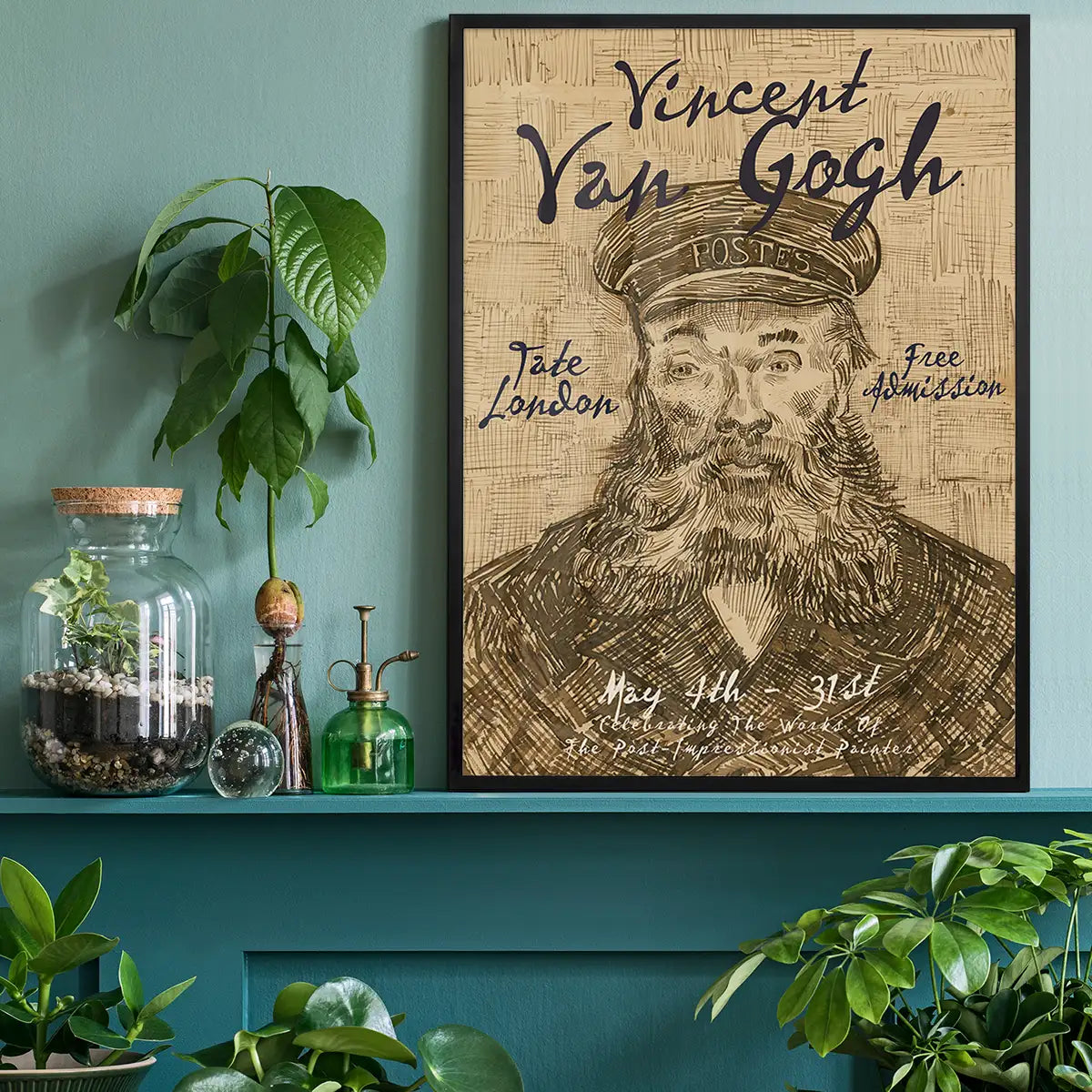 Vincent Van Gogh Postman Sketch Exhibition Poster