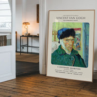 Vincent Van Gogh Self Portrait with bandaged ear centenary exhibition poster