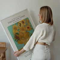 Vincent Van Gogh Sunflowers centenary exhibition poster