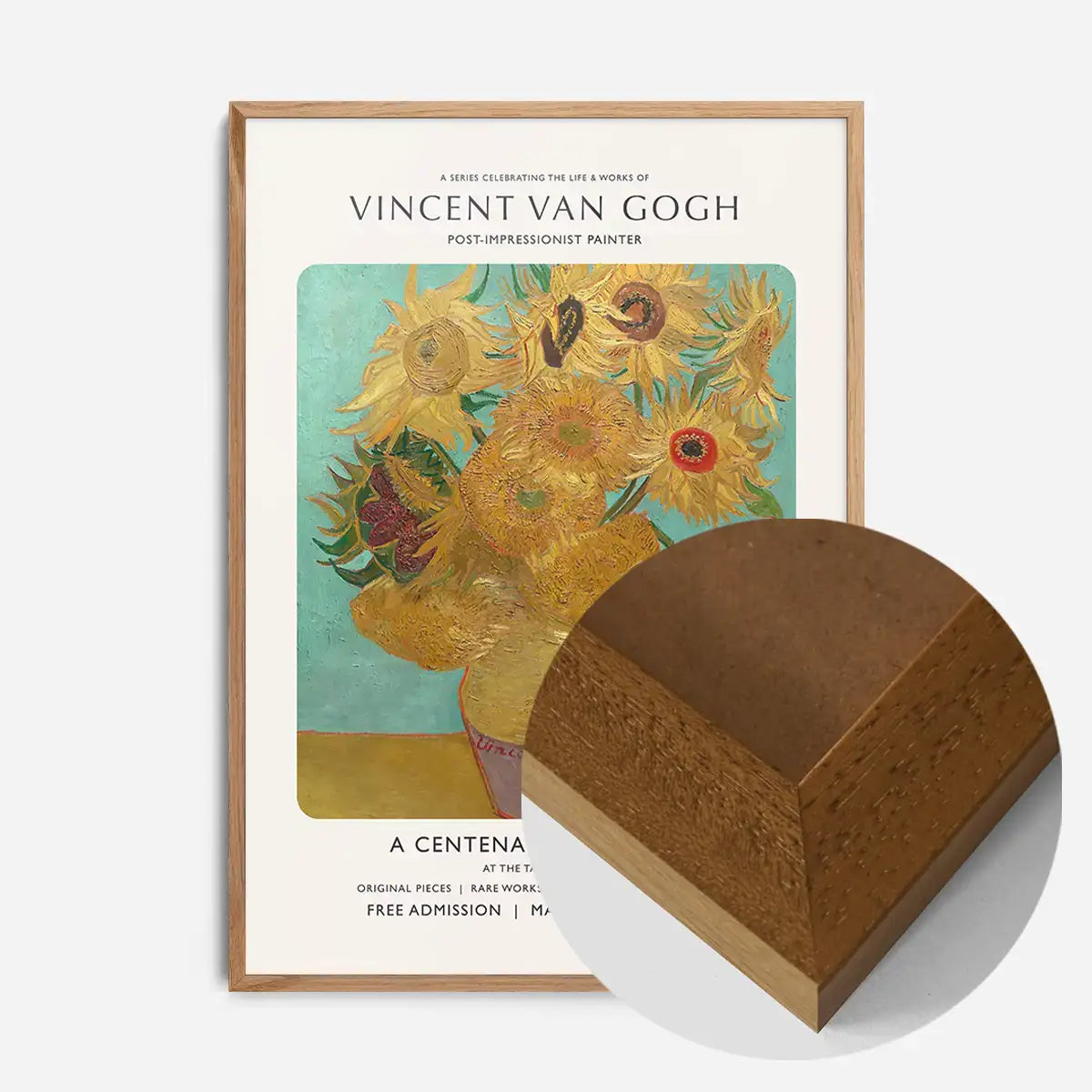 Vincent Van Gogh Sunflowers centenary exhibition poster