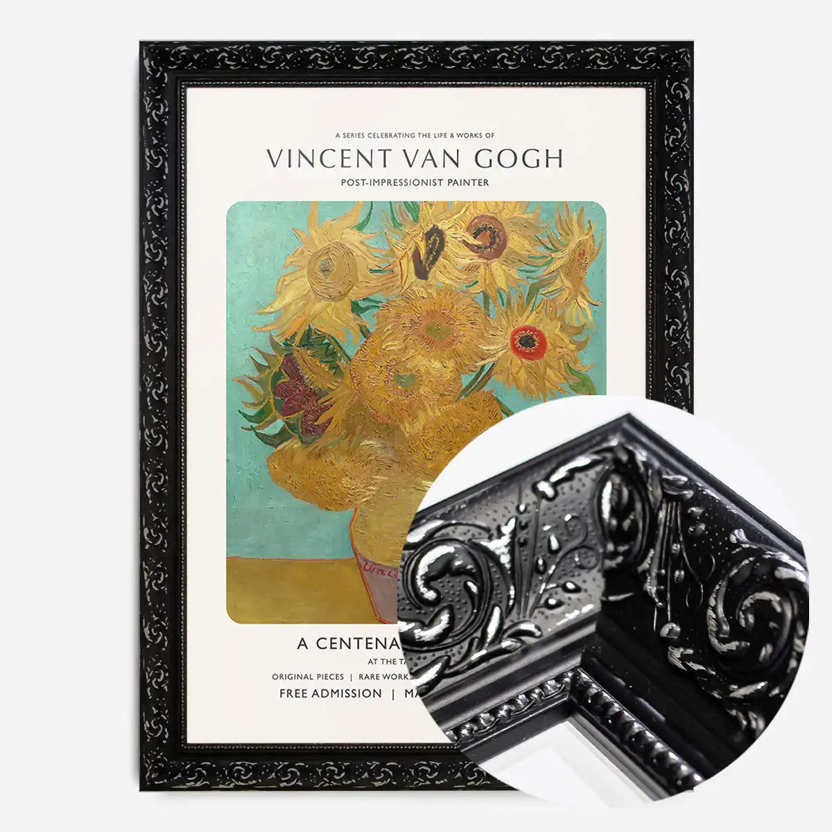 Vincent Van Gogh Sunflowers centenary exhibition poster