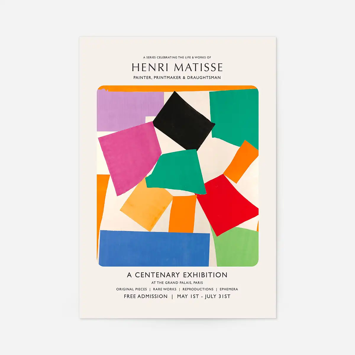 Matisse paper cutouts centenary exhibition poster – InkAndDrop