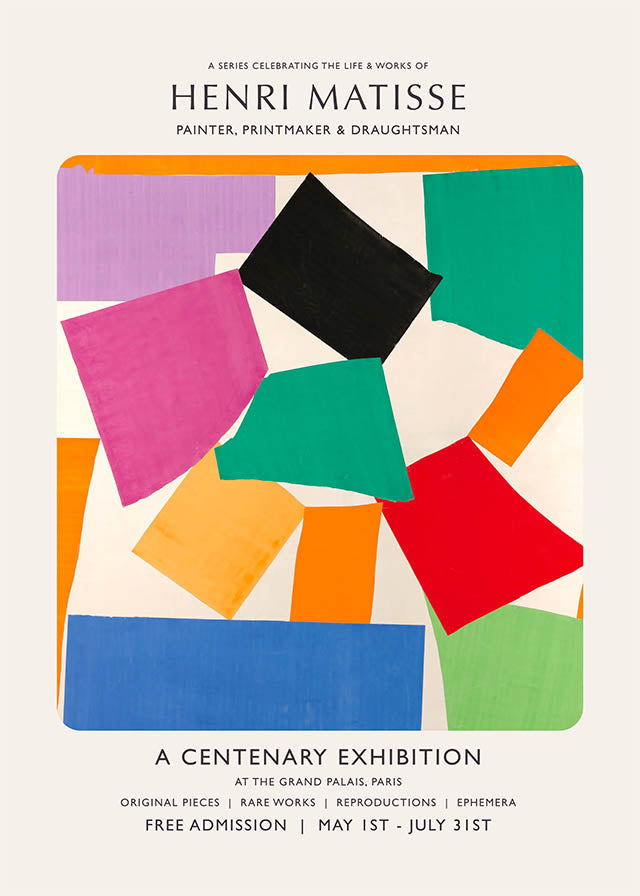 Matisse paper cutouts centenary exhibition poster – InkAndDrop