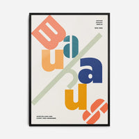 Angled Bauhaus Letters Colour Print