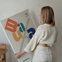 Angled Bauhaus Letters Colour Print